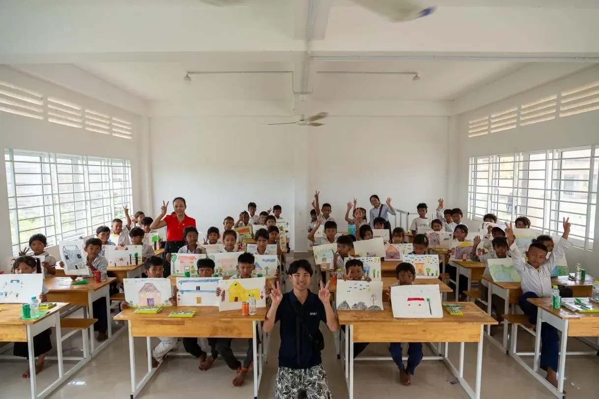 21次隊 プレアビヒア小学校での写生大会